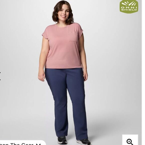 NWT Columbia All Seasons Bootcut Pant Pants Navy Sz 3X Plus Size 24 - Picture 6 of 16
